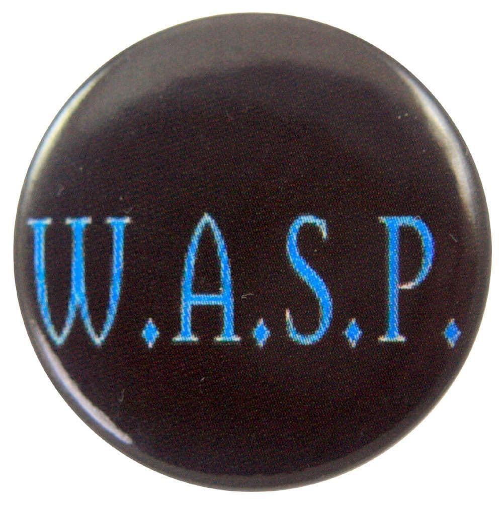 W.A.S.P. - 'Name Blue' Button Badge