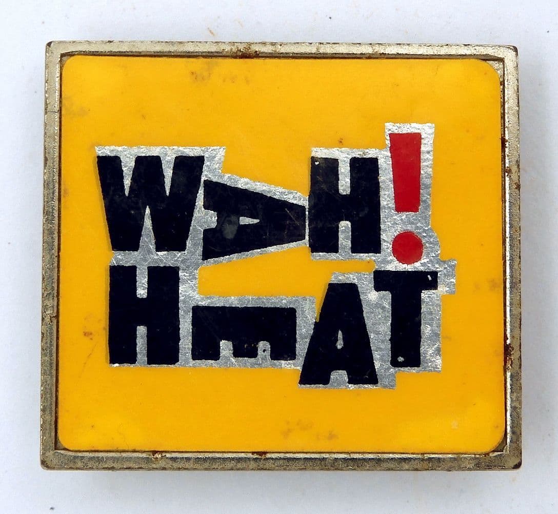 Wah! Heat - 'Logo' Lapel Badge * Pete Wylie *