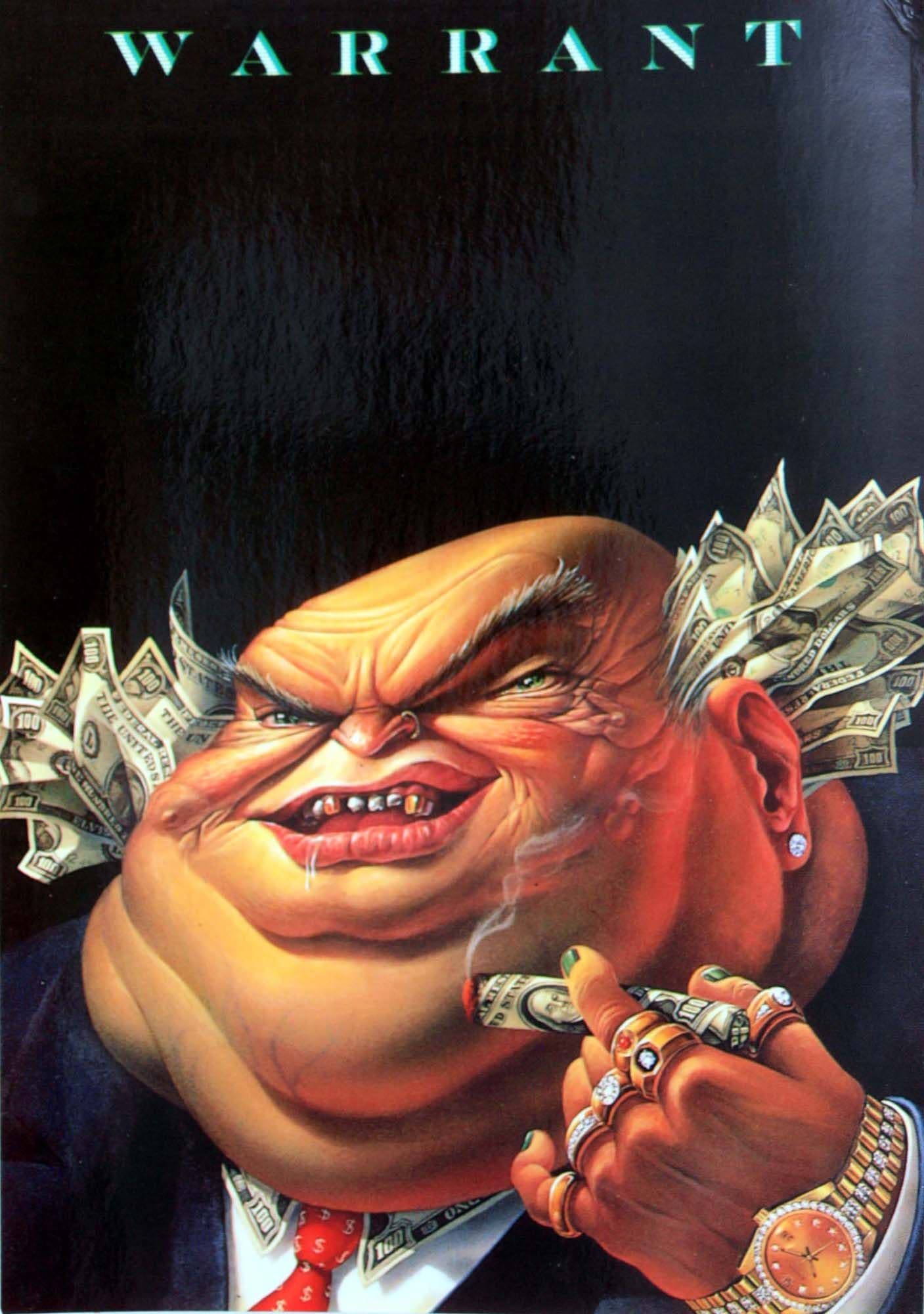 Warrant - 'Dirty Rotten Filthy Stinking Rich' Postcard