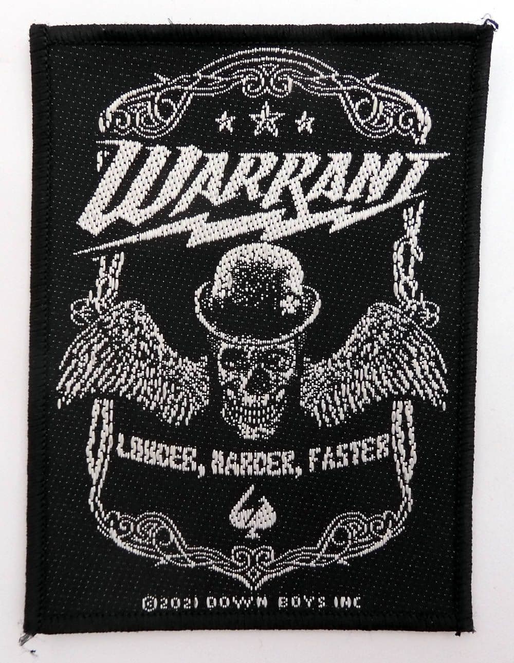 Warrant - 'Louder, Harder, Faster' Woven Patch