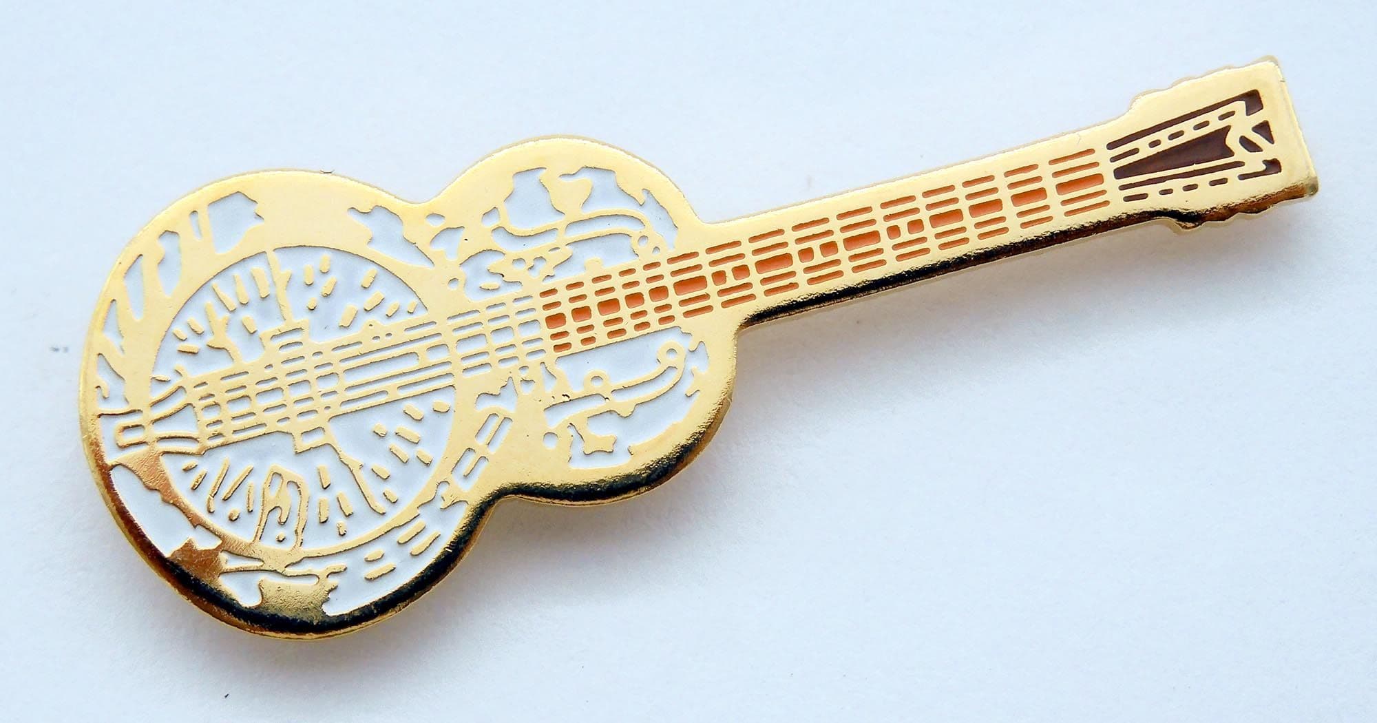 White Guitar - Enamel Pin Badge