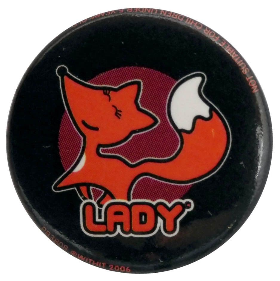 Withit - 'Foxy Lady' Button Badge